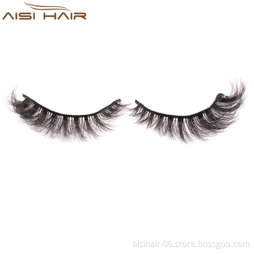 Aisi Hair Cheap Price 5 Pairs Handmade Cross False Eyelashes , Mink Eyelashes 3d